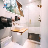 Kit préfabriqué de luxe moderne Maisons en bois imperméables Conteneur en acier Appartement Immeuble de bureaux Triangle Cadre en A Petite Maison