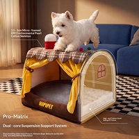 [10% de réduction en prévente] Maison pour chat Neural Cat, style Noël rétro, type tiroir, semi-fermée, en coton, pour garder au chaud