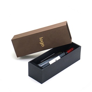 Custom Logo Paper Wine <b>Box</b> <b>Champagne</b> Cardboard Single Single Bottle of Fine Red Wine Bottle Paper Gift Packaging Wine <b>Box</b> - Product Image 5