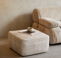 Pouf modulaire rembourré en tissu pour usage commercial - Conception sectionnelle durable et confortable