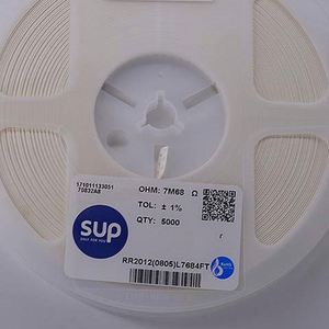 Bulk Discount RR2012 0805L7684FT 0805 2012 Resistors Chip Resistors SMD Resistors 7.68Mohm 1% 1/8W Thick Film Resistor - Product Image 1