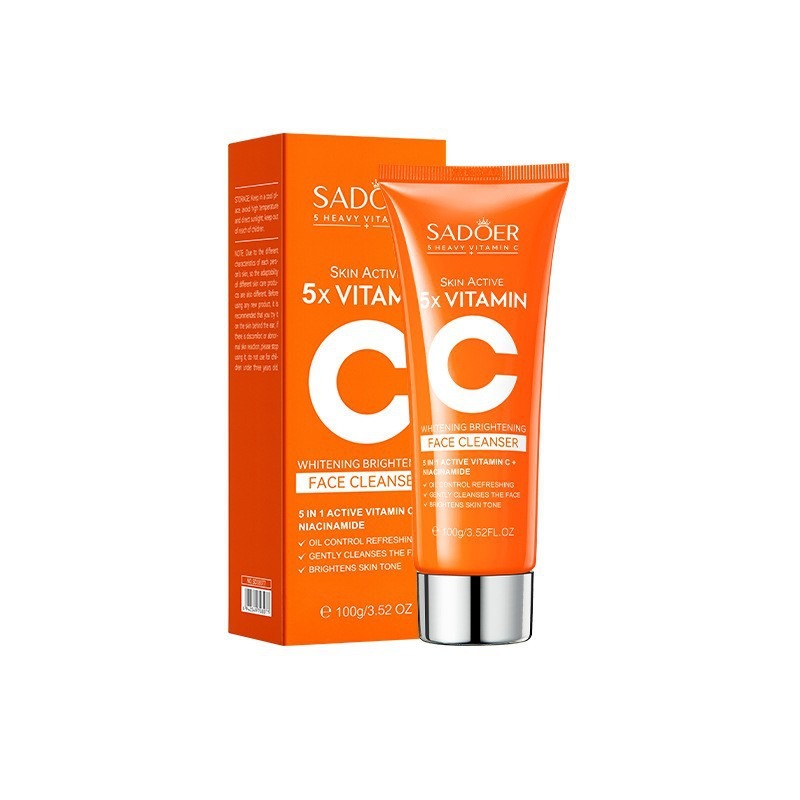 Nettoyant pour le visage blanchissant à la vitamine C à cinq couches 100 g