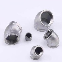 Raccord de tuyau en acier inoxydable SS 304 316L forgé à 45 degrés filetage mâle femelle coude Bsp