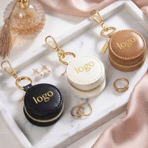 Porte-clés mini-étui à bijoux de voyage brodé avec logo personnalisé, cadeau promotionnel pour événements d'entreprise et marketing - Product Image 2