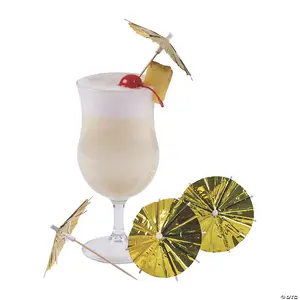 Bar ombrelloni Party Wood Picks ombrello Cocktail anguria Paper parasole Picks Cocktail ombrello stuzzicadenti con stampa personalizzata