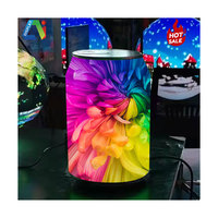 Écran LED d'intérieur polychrome P2.9 personnalisé affichage à LED de bouteille de vin pour la bière KTV panneau LED souple mur vidéo LED flexible