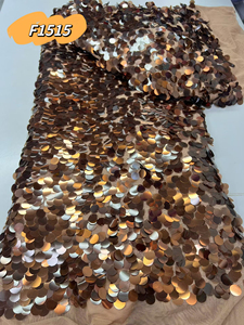 Tissu en dentelle à grandes paillettes, tulle scintillant effet écailles de poisson, tissu en maille à paillettes pour robe de cérémonie - Grande Vente - Product Image 1