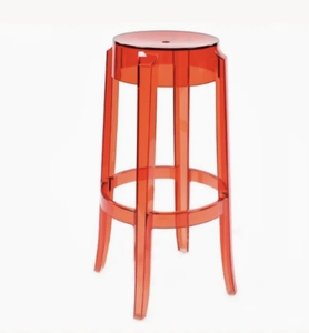 Tabouret de bar, tabouret rond de laboratoire, chaise de réception PC, tabouret design nordique en acrylique transparent - Product Image 3