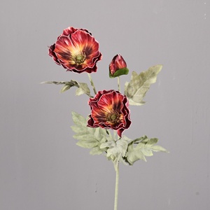 Flor de Amapola Artificial <span class=keywords><strong>EVA3</strong></span>, Modelo de Amapola Grande, Alta Calidad, Relieve, Decoración del Hogar, Arreglo Floral, Adorno - Product Image 6
