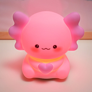 USB şarj edilebilir LED lamba Axolotl lamba sıcak beyaz Mini hayvan yeni silikon gece lambası beyaz gürültü hoparlör gece işık ile çocuklar için - Product Image 6