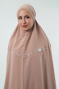 Nhà Máy Tùy Chỉnh Thêu khiêm tốn Hồi Giáo Cầu Nguyện Ăn Mặc Cho Phụ Nữ Thoáng Khí Mềm Polyester Abaya Nhà Cung Cấp OEM Eid Hoa Mô Hình - Product Image 2