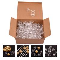 Étui porte-chocolat transparent 100 pièces chocolat truffe emballage tasse en plastique rond boîte à bonbons boule de chocolat en plastique