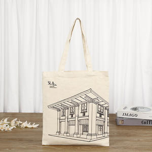 Sacs à provisions portables créatifs personnalisés en coton sacs-cadeaux publicitaires immobiliers sac en toile imprimée à la mode 25 - Product Image 1