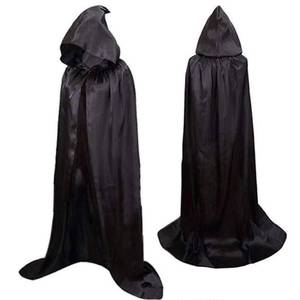 Capa de Halloween para Adultos y Niños, Disfraz de Ceñudo Guardián de la Muerte, Accesorio para Fiesta, Capa con Capucha y Cinta de Satén - Product Image 3