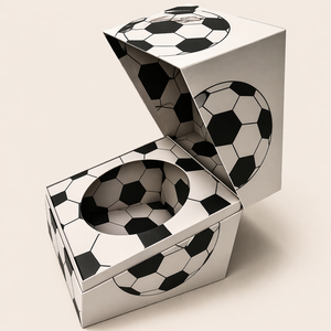 Boîtes d'emballage <span class=keywords><strong>de</strong></span> football sur le thème <span class=keywords><strong>de</strong></span> la Coupe du Monde 2026 avec impression <span class=keywords><strong>de</strong></span> logo personnalisée, boîte cadeau rigide <span class=keywords><strong>en</strong></span> <span class=keywords><strong>papier</strong></span> avec impression <span class=keywords><strong>de</strong></span> logo - Product Image 1