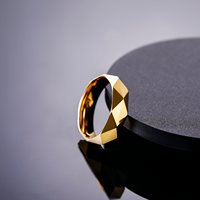 Bagues en carbure de tungstène plaqué or 6 mm personnalisées OAHLAN pour hommes, bijoux de mode personnalisés pour fiançailles et mariage