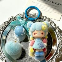 Porte-clés en peluche ours endormi et lapin, breloque de sac Kawaii, mini pendentif en peluche mignon, vente en gros, OEM & ODM disponibles