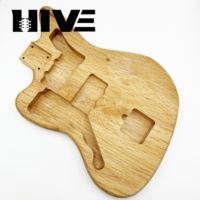 Corps de guitare Jazzmaster HIVE en aulne pour gaucher, non fini, en aulne massif, pour construction personnalisée