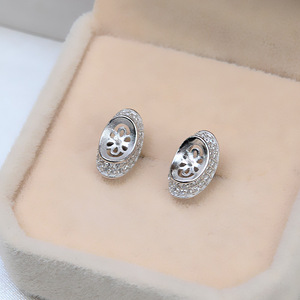 Pendientes de Plata S925 con Perlas y Pluma, Largos, para Joyería DIY, con Bandeja Vacía Dorada Vintage 1231 - Product Image 3