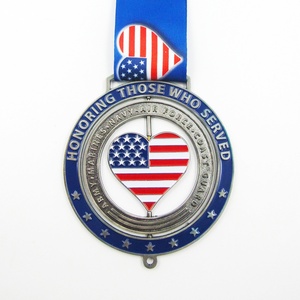 Manufacturer Wholesale Design Zinc Alloy Metal 3D Gold Rotating Award Marathon Running Sports Medal Custom Antique Folk Art - Product Image 6