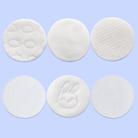 Tampons en coton 100% pur, hypoallergéniques, sans peluches, pour le démaquillage du visage