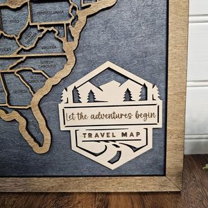 Mappa degli Stati Uniti in Legno Personalizzata al Laser, Regalo di Laurea, Ornamento di Compleanno - Product Image 3