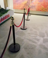 OEM Design Hall Schwarz Eisen Metall Schwarz Twisted Rope Queue Barrier