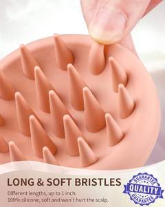 Cepillo de Silicona para Masaje del Cuero Cabelludo con Cerdas Suaves y Caja Personalizable con Logotipo, Cepillo de Champú para Ducha para Mujeres - Product Image 5
