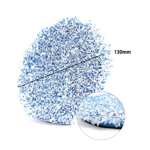 5英寸蓝白混合超细纤维垫5英寸汽车护理抛光泡沫垫汽车抛光垫