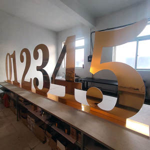 أرقام ذهبية العملاقة, مرآة سرادق ، أكريليك ، أرقام ، أرقام لحفلة الزفاف ، خلفيات الديكور - Product Image 2