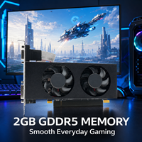 Carte graphique GTX 750 Ti 2 Go GDDR5 128 bits, profil bas, double ventilateur, GPU gaming pour PC de bureau, pièces d'ordinateur GTX750Ti
