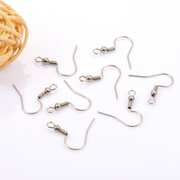 Crochets de boucle d'oreille en acier inoxydable plaqué or 18 carats sous vide pvd étanches pour la fabrication de bijoux bricolage