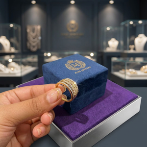 Anillo de promesa moderno con diamante cultivado en laboratorio para mujer con oro de 18 quilates - Product Image 3