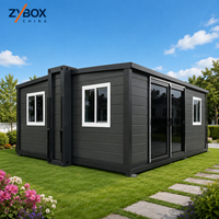 Maison préfabriquée extensible de 20 pieds, maison modulaire portable en conteneur, aménagement personnalisé pour les centres de villégiature, le glamping et les campings