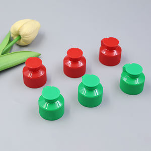 غطاء سائل للشامبو باللون الأخضر والأحمر والأزرق 28/من البلاستيك إغلاق الزجاجة غطاء علوي قلاب - Product Image 4