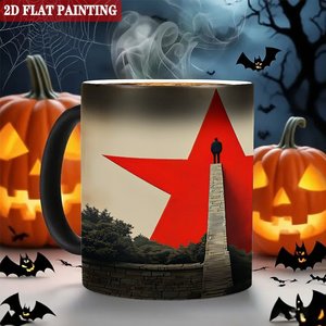Taza Mágica de Cerámica Negra Esmerilada de 11 oz, Taza que Cambia de Color con el Calor, Regalo para Formación de Equipos, Taza para Beber - Product Image 6
