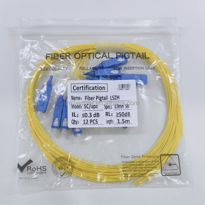 SC/UPC 12 núcleos 1,5 metros modo único 0,9mm fibra óptica Pigtails LSZH G652D Fibra Optica Pigtails Cable - Product Image 6