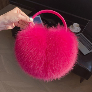 Penutup Telinga Wanita Musim Dingin Berbulu Tebal Model Baru Populer Lucu Bulu Rubah Rakun untuk Anak Perempuan Hangat dan Bergaya - Product Image 3