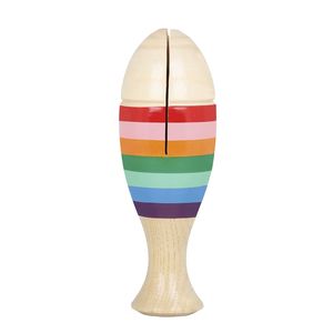 Clapper en bois en forme de poisson arc-en-ciel, instrument de percussion Orff, aides pédagogiques professionnelles pour l'enseignement musical - Product Image 3