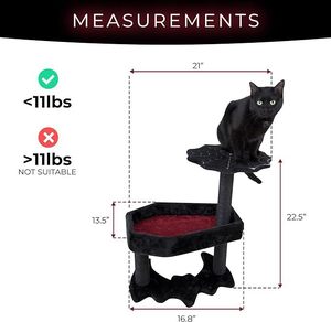 Halloween Style Tree Tower Black Bat Design With <b>Scratching</b> <b>Post</b> Sisal Pet Climbing Furniture OEM/ODM - Product Image 4