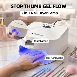 Lampe à ongles UV LED 2-en-1 pour séchage rapide du vernis gel avec capteur automatique, pour manucure complète des doigts et du pouce - Product Image 1