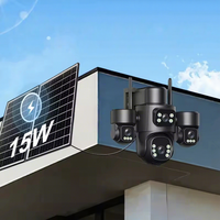 Cámara de Seguridad Exterior Aov Solar 4G con Doble Lente, PTZ 360 Grados, a Todo Color, Impermeable, con Almacenamiento en la Nube y Tarjeta SIM