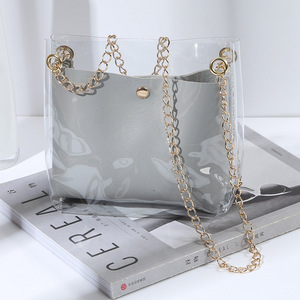 2024 nuova borsa da donna <span class=keywords><strong>messenger</strong></span> graziosa borsa da trasporto a tracolla piccola borsa quadrata di gelatina trasparente - Product Image 5