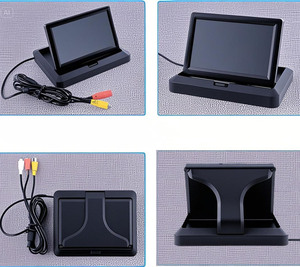 Moniteur de voiture pliable 5 pouces pour dropshipping Shopify, entrée double AV, large tension 12V 24V, pour caméra de recul - Product Image 6