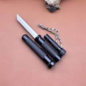 एल्यूमीनियम हैंडल, स्टेनलेस स्टील फिक्स्ड ब्लेड, जंगल उत्तरजीविता सीधे चाकू, सामरिक चाकू, फ्लैशलाइट के साथ - Product Image 1