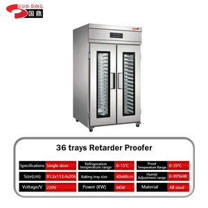 Đôi Cửa Thép Không Gỉ 36 Khay Làm Lạnh Bánh Mì Bánh Mì Nướng Bột Thiết Bị Nướng Bánh Retarder <span class=keywords><strong>Proofer</strong></span> Máy - Product Image 2