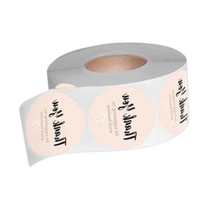 Autocollants de cercle en vinyle imperméables auto-adhésifs personnalisés personnalisés pour cadre photo et rouleaux d'emballage cadeau bougie - Product Image 2
