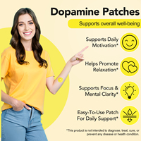 SOLOTREE 30 Patchs Transdermiques de Dopamine Marque Privée Soutien de l'Humeur et de la Positivité Suppléments de Dopamine pour Hommes et Femmes