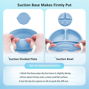 Juego de Alimentación para Bebés de Silicona de Grado Alimenticio, Libre de BPA, con Logotipo Personalizado OEM/ODM, Precio de Fábrica, para Productos de Marca para Bebés - Product Image 4