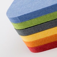 Poste de travail 4 personnes avec cloison de bureau, panneaux acoustiques en fibre de polyester gris, imperméables à l'eau (effet bulle d'eau), pour anniversaire